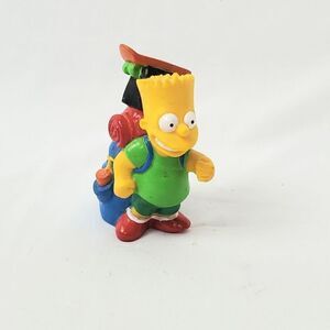 Bart Simpson Camping PVC rubber 1990 Toy